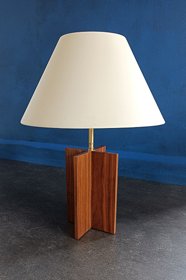 Jean Michel Frank wooden crosspiece lamp